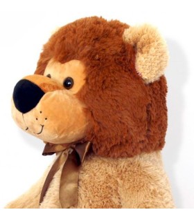 Oso De Peluche Gigante Hugfun 135 Cm Gris Y Beig Envio Grati