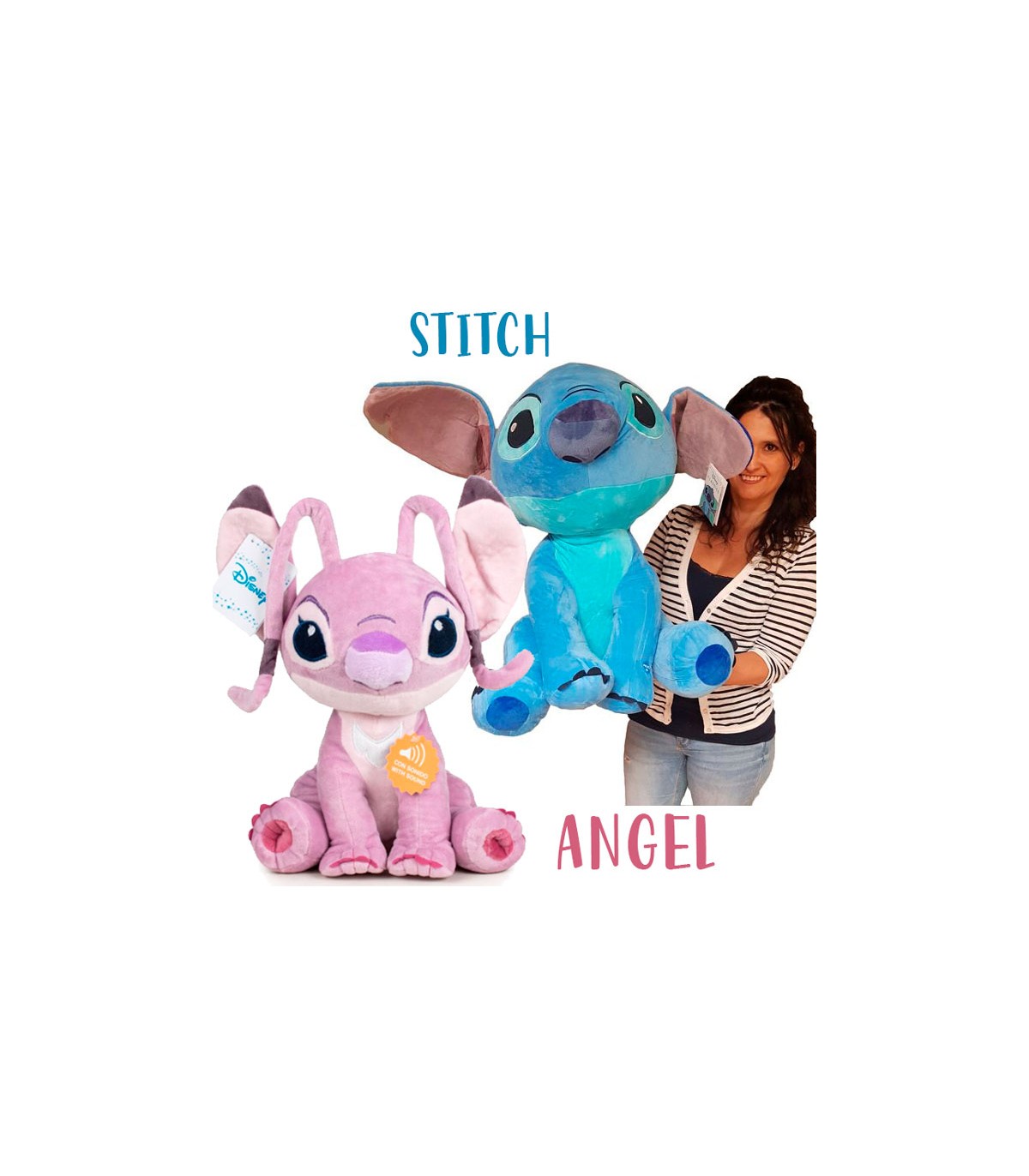 Peluche con sonido oficial Stitch Disney alta calidad Plush 20cm