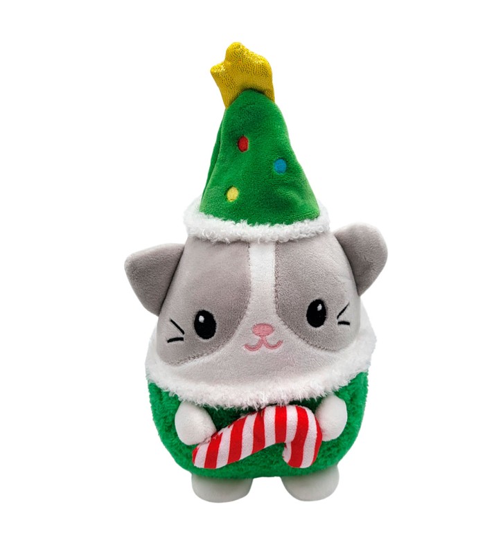 gato peluche navideño